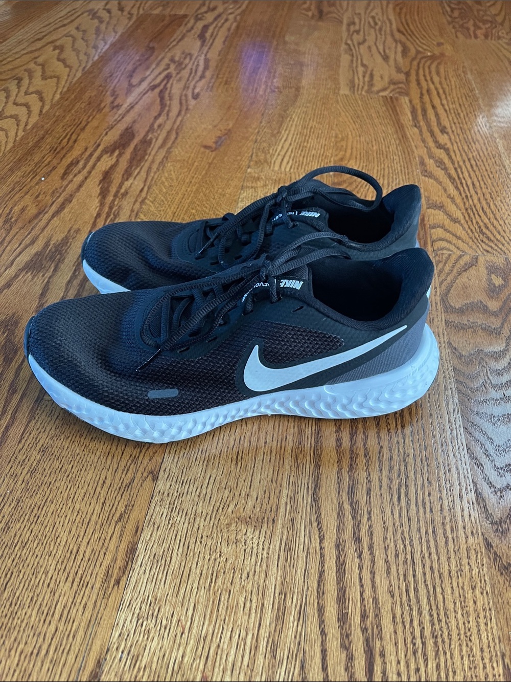 Nike Revolution Black & White Mesh Training Sneakers